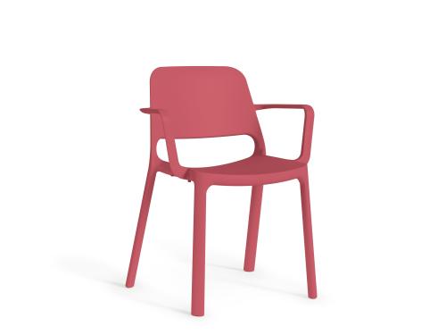 Nuke Plastic Chair Coral with arms