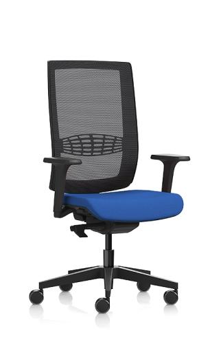 Kind Operators Chair Black Blue Fabric
