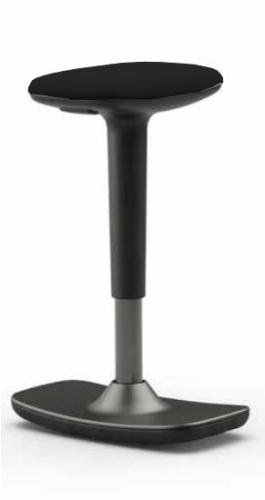 Leo Stool Black Black Fabric