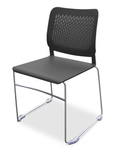 Malika Chair Black Skid Base