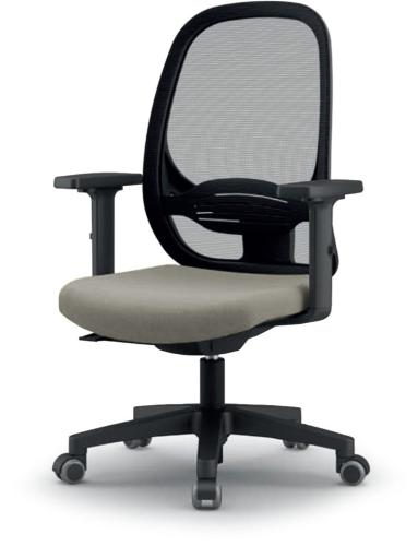 Sammy Operators Chair Light Grey Seat Black Frame