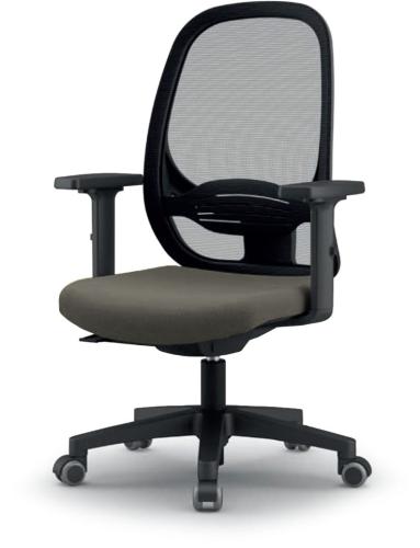 Sammy Operators Chair Grey Seat Black Frame