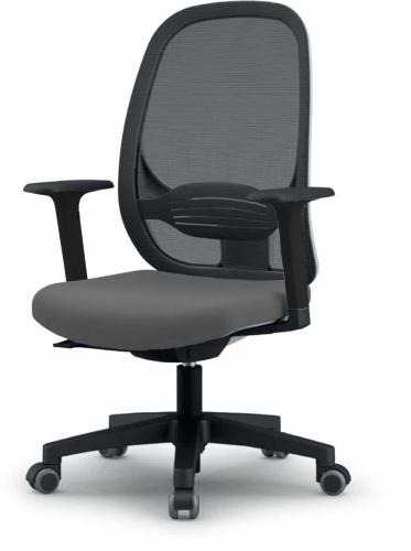 Sammy Operators Chair Grey Seat White Frame