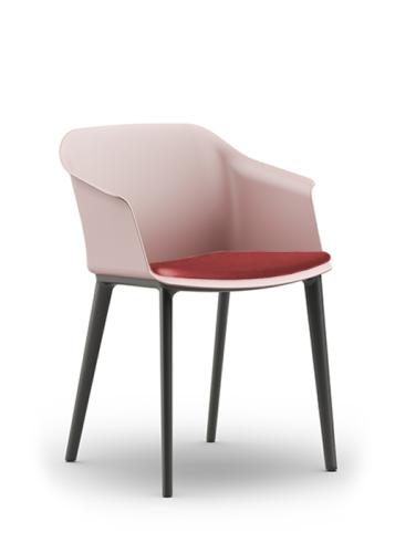 Aran Visitor Chair Powder Red Seat