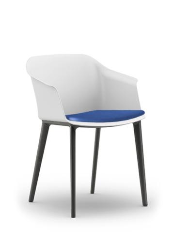 Aran Visitor Chair Snowball Blue Seat