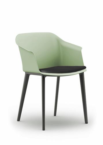 Aran Visitor Chair Moss, Black Seat