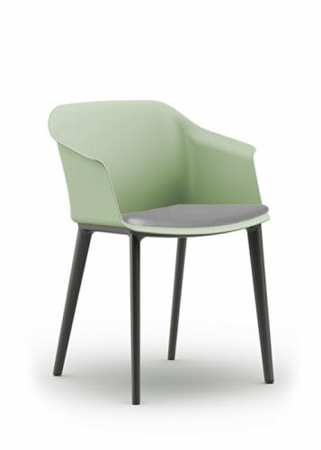 Aran Visitor Chair Moss, Light Grey Seat
