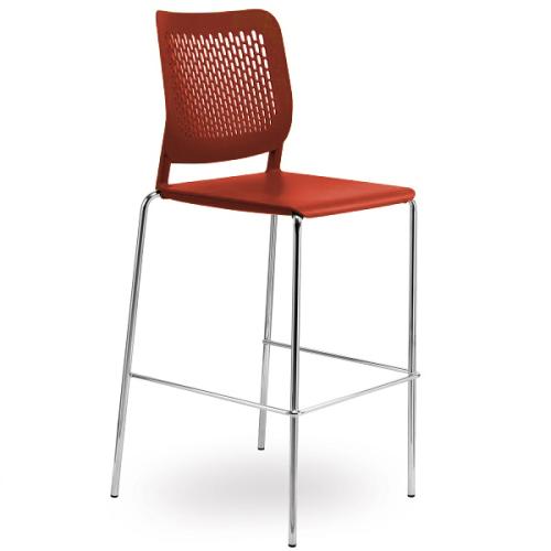 Malika  High Stool Red