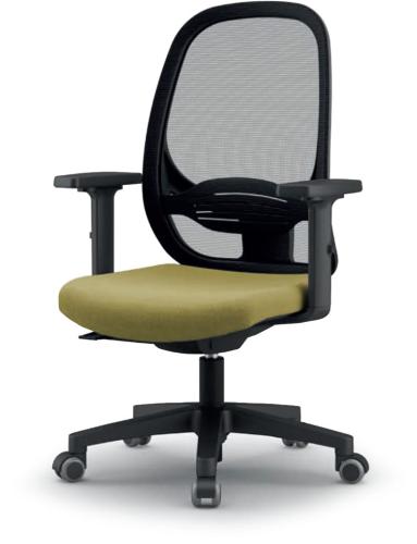 Sammy Operators Chair Green Seat Black Frame