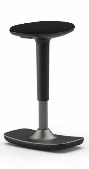 Leo Stool Black Black Fabric