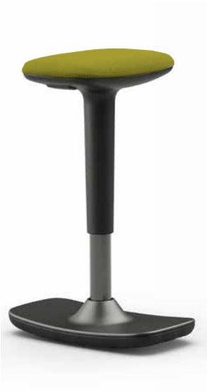 Leo Stool Black Green Fabric