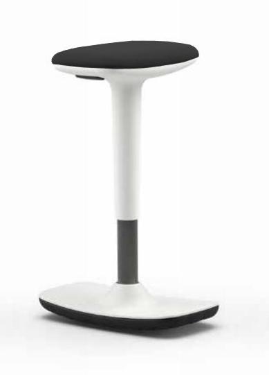 Leo Stool White Black Fabric