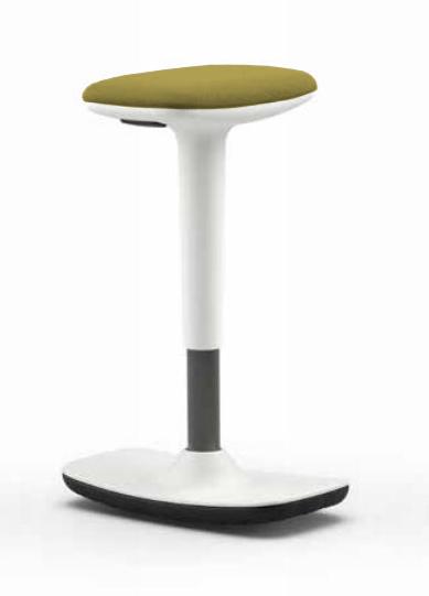 Leo Stool White Green Fabric