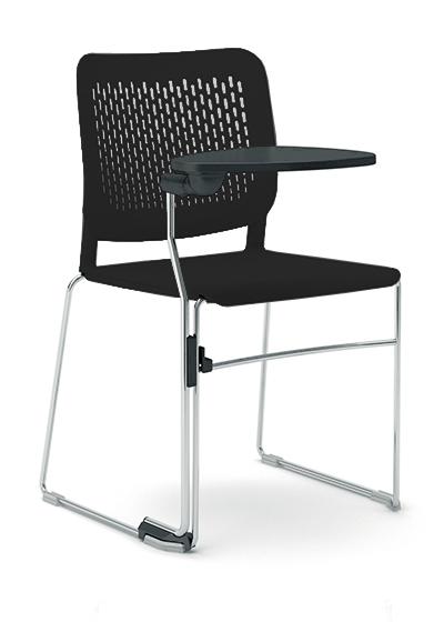 Malika Chair Black with writing table