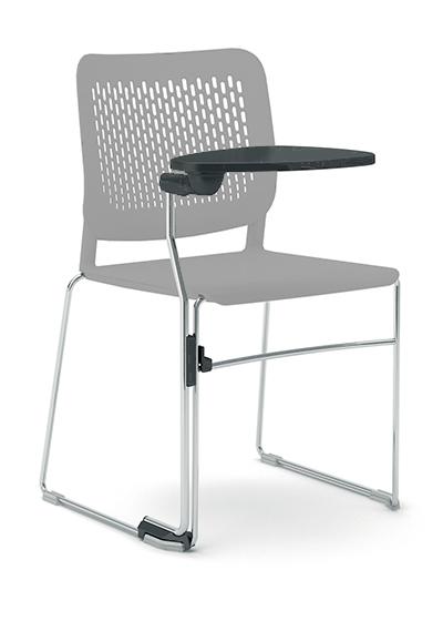 Malika Chair Grey with writing table