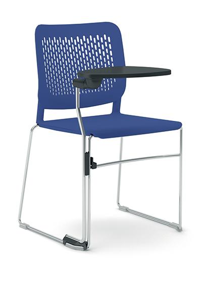 Malika Chair Blue with writing table