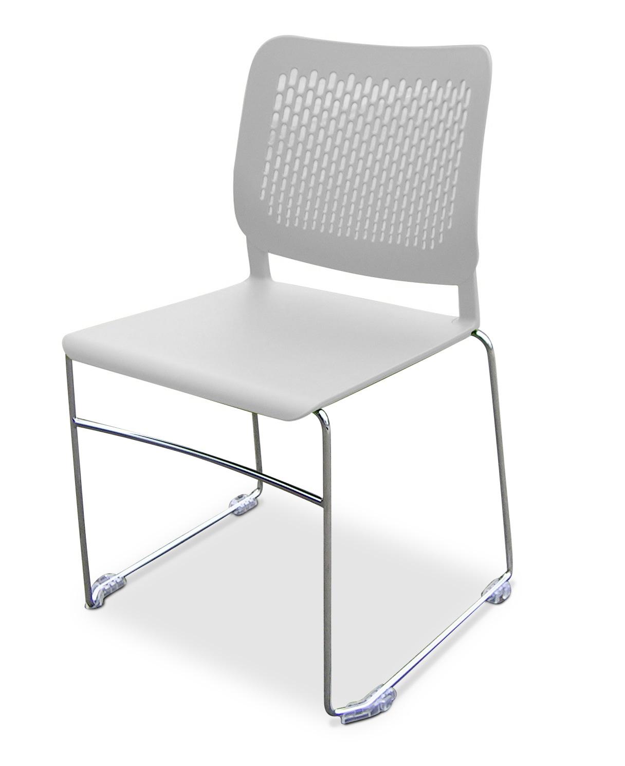 Malika Chair White Skid Base