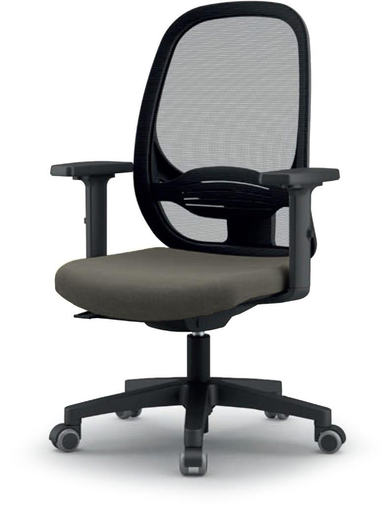 Sammy Operators Chair Grey Seat Black Frame