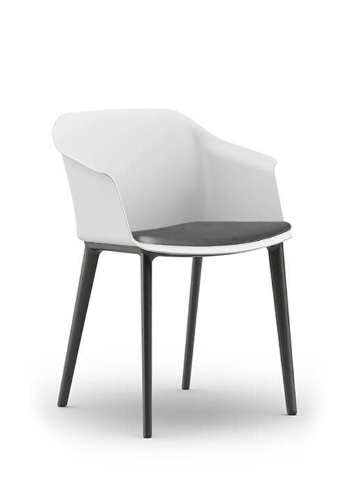 Aran Visitor Chair Snowball Dark Grey Seat
