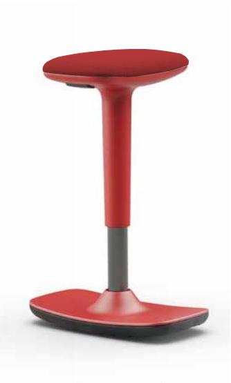 Leo Stool Red Red Fabric