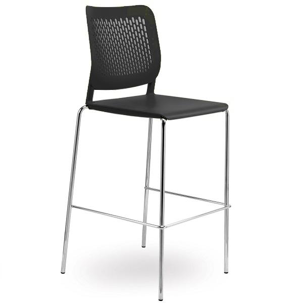 Malika High Stool Black
