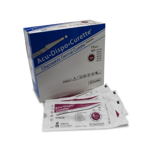 Acuderm Sterile Disposable Dermal Curettes 4mm x10