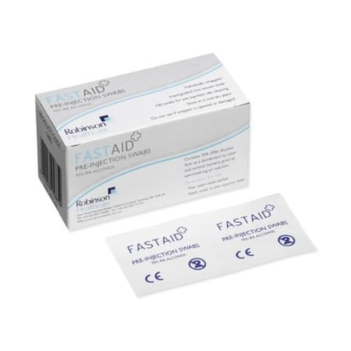 Fast Aid Pre-Injection Alcohol Swabs x100