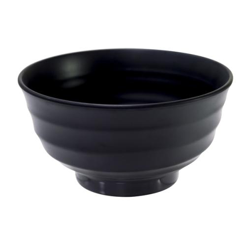 Mirage Fusion Melamine Black Round Deep Bowl 18x10cm 1.35 Litre 45oz