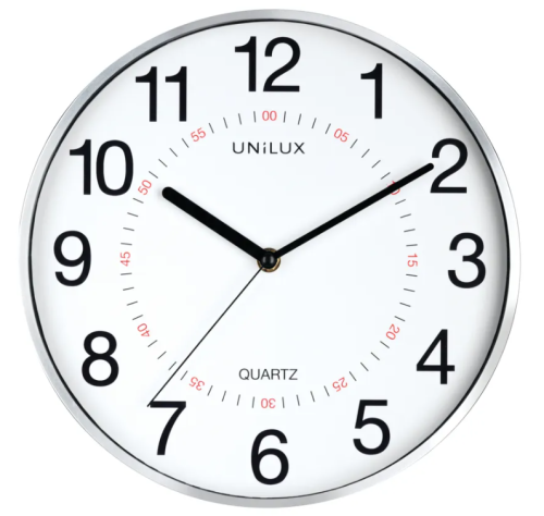 WALL CLOCK METAL GREY 30.5cm UNILUX ARIA (1)