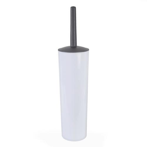 TOILET BRUSH & HOLDER ENCLOSED WHITE PLASTIC (1)