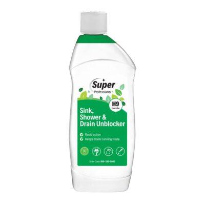 SUPER PROFESSIONAL SINK & DRAIN UNBLOCKER H9 CASE (12 x 500ml)