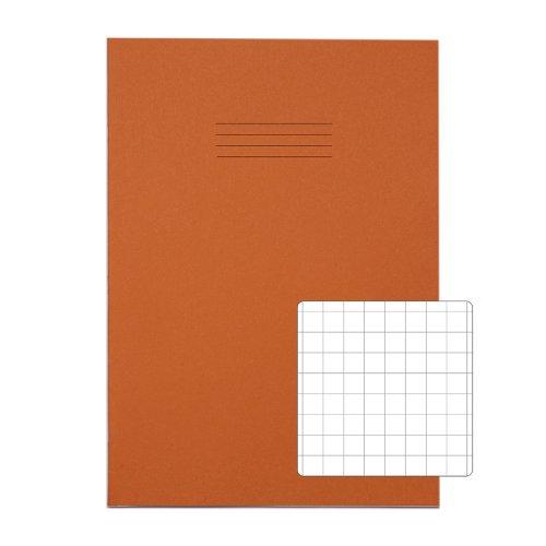 OVERSIZED EXERCISE BOOKS 13x9" A4+ ORANGE 10mm SQUARED 80 PAGES / 40 LEAF RHINO VDU080-352-0 (50)