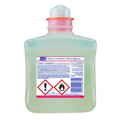 DEB CUTAN FOAM HAND SANITISER (6 x 1L)