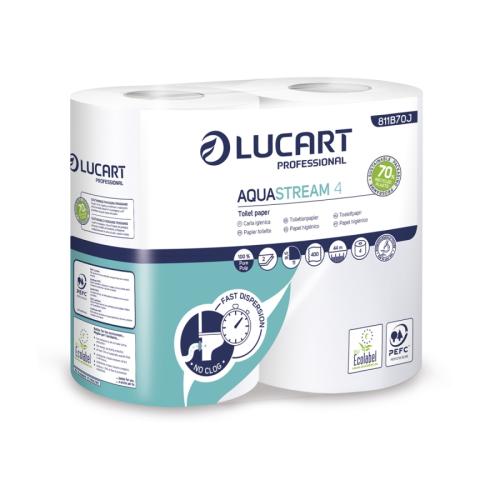 TOILET ROLLS AQUASTREAM 2PLY 400 SHEET 44m (56)