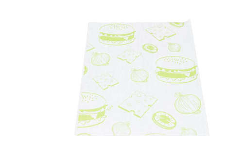 BURGER WRAPS GREEN/WHITE 250 x 320mm (1000)
