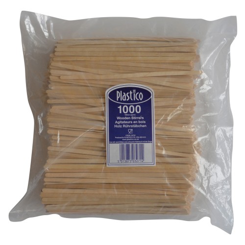 WOODEN DRINK STIRRERS  - 'LONG' 190mm (1000)
