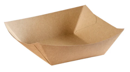 KRAFT TRAYS SQUARE BASE 110m GREASEPROOF  78000 (500)