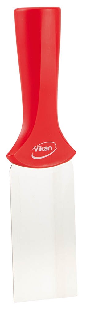 VIKAN STAINLESS STEEL SCRAPER WITH THREADED HANDLE 50mm RED (1)