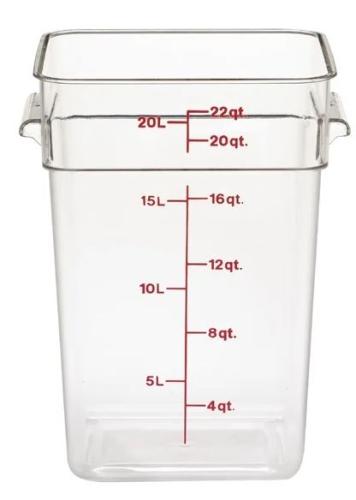 FOOD STORAGE CONTAINER SQUARE POLYCARBONATE 20.8L CAMBRO (1)
