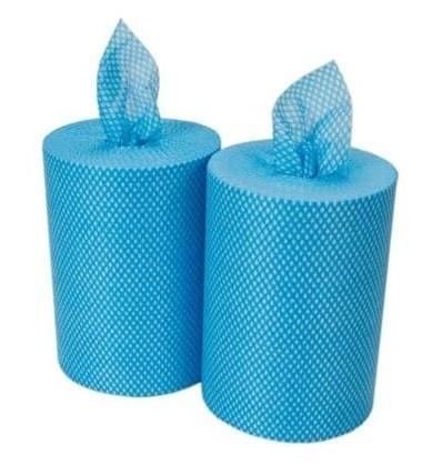 WIPES HEAVYWEIGHT BLUE   COMPOSTABLE - ROLLS 25x36cm (2 x 250sht.)