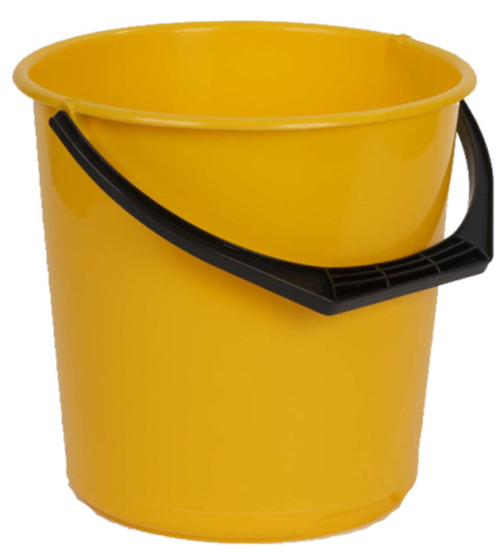 BUCKET PLASTIC YELLOW 10L (1)
