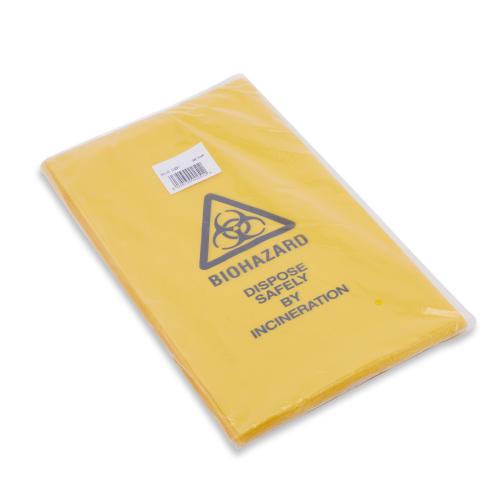 CLINICAL / BIOHAZARD WASTE BAGS YELLOW 203mm x 354mm (100)