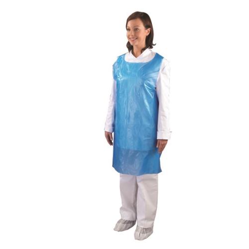 APRONS ON ROLL POLYTHENE BLUE 69 x 107cm (200)