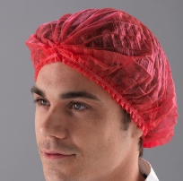 MOB CAPS METAL DETECTABLE RED NON-WOVEN POLYPROPYLENE (1000)