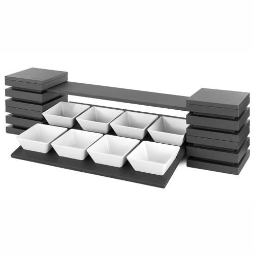 Two-Tier Buffet Display Kit for Eight Square Bowls