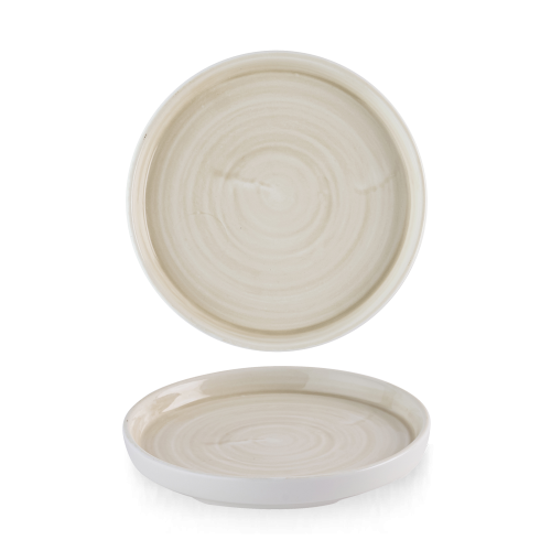 Churchill Stonecast Canvas Natural  Walled Plate 6.3" (Pack of 6)