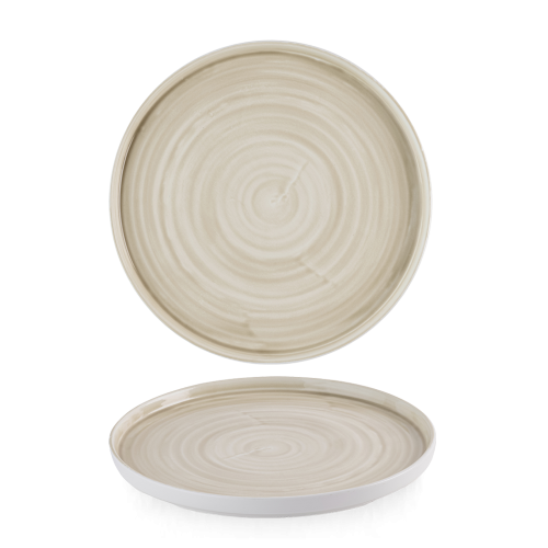 Churchill Stonecast Canvas Natural Walled Plate 10 2/8" (Pack of 6)