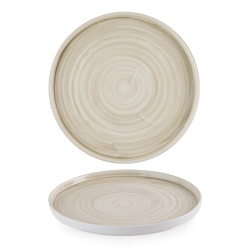 Churchill Stonecast Canvas Natural Walled Plate 11" (Pack of 6)