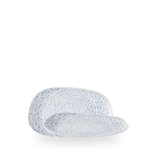 Churchill Cascade Indigo Opal Organic Oblong Plate 22x13cm (Pack of 6)