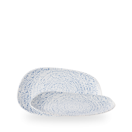 Churchill Cascade Indigo Opal Organic Oblong Plate 26x15cm (Pack of 6)